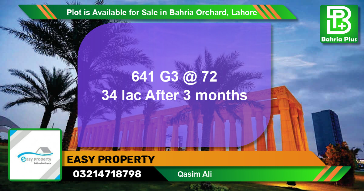 Residential Plot for Sale in Bahria Orchard, Lahore - (BP-90591)