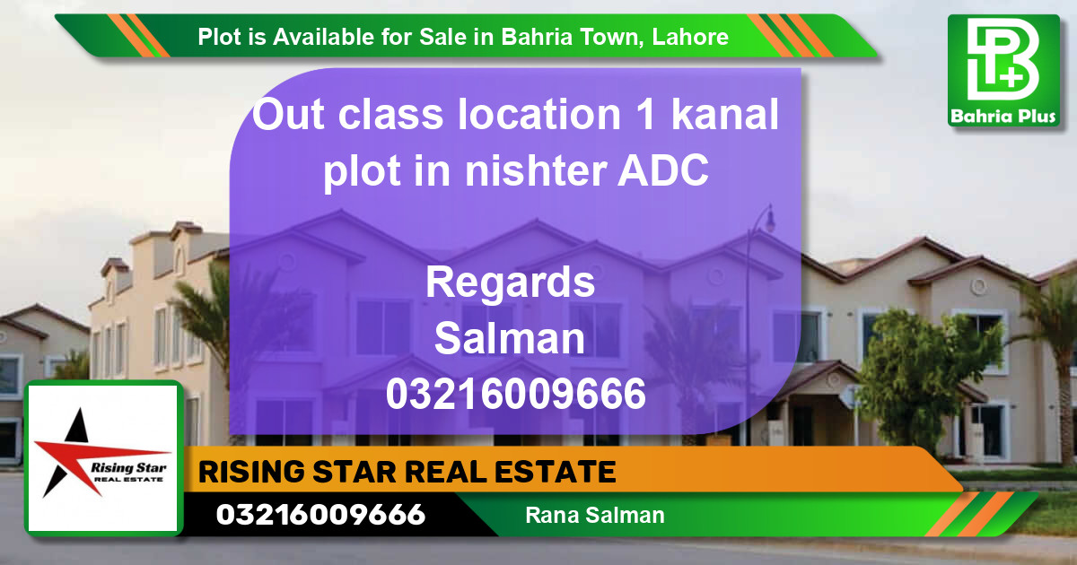 Residential Plot for Sale in Bahria Town, Lahore - (BP-90597)