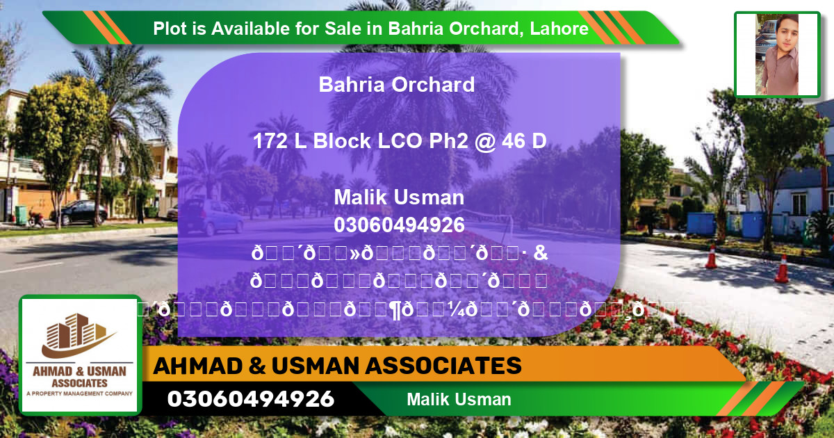 Residential Plot for Sale in Bahria Orchard, Lahore - (BP-90599)