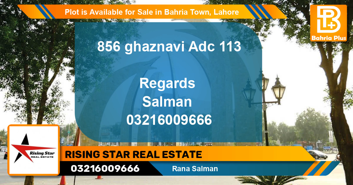 Residential Plot for Sale in Bahria Town, Lahore - (BP-90601)