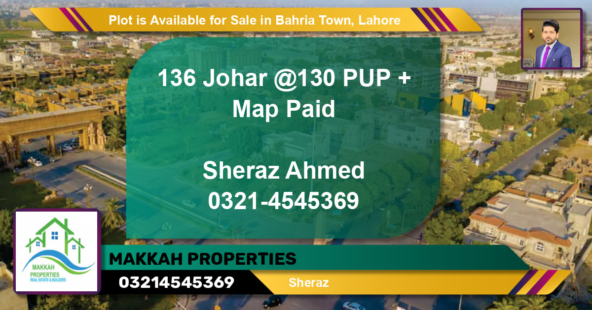 Residential Plot for Sale in Bahria Town, Lahore - (BP-90603)
