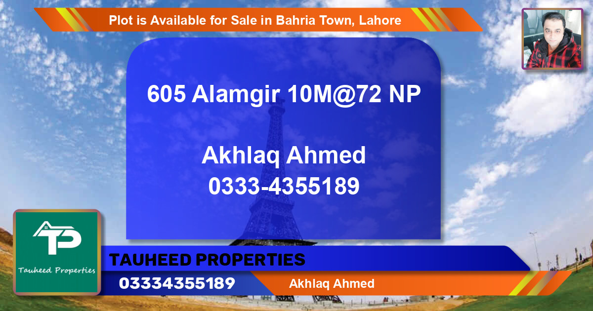 Residential Plot for Sale in Bahria Town, Lahore - (BP-90685)