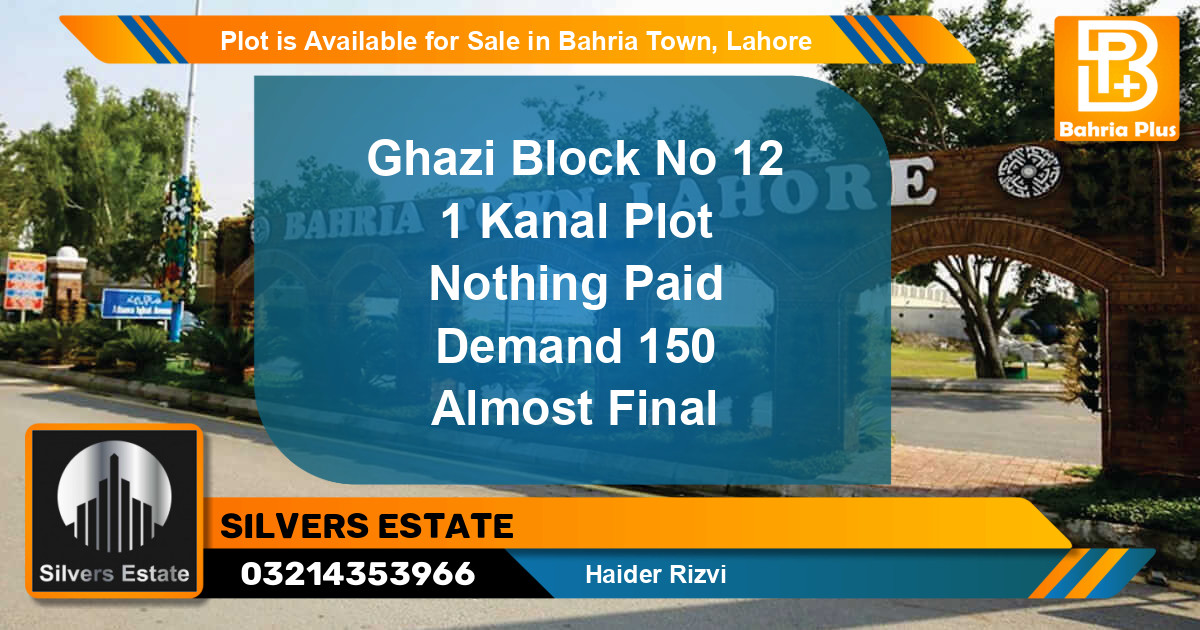 Residential Plot for Sale in Bahria Town, Lahore - (BP-90711)