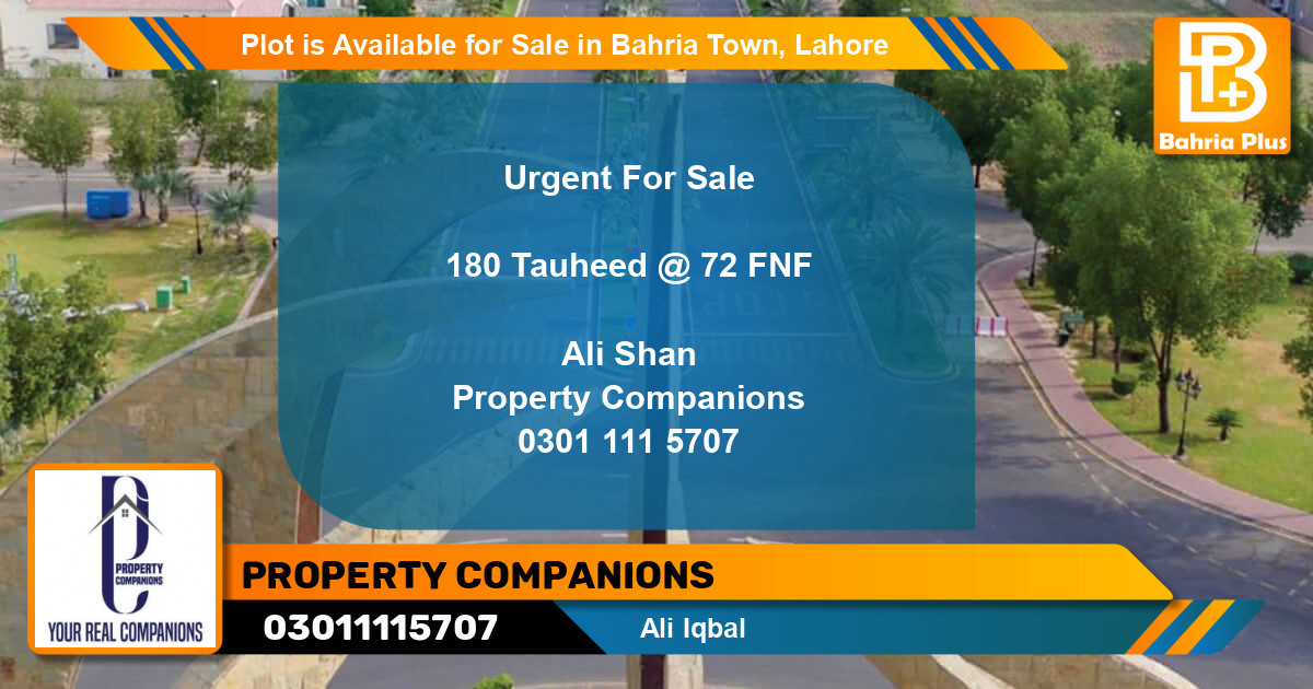 Residential Plot for Sale in Bahria Town, Lahore - (BP-90722)