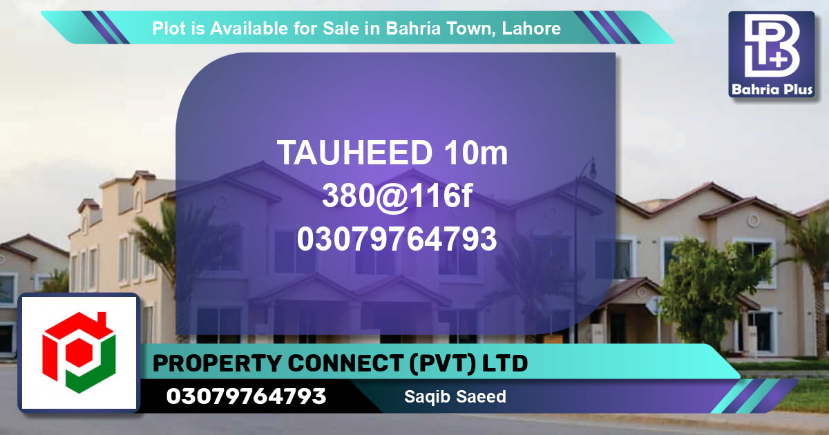 Residential Plot for Sale in Bahria Town, Lahore - (BP-90759)