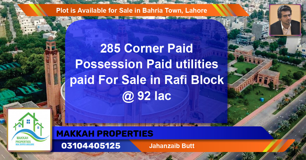 Residential Plot for Sale in Bahria Town, Lahore - (BP-90823)