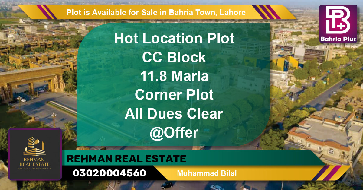 Residential Plot for Sale in Bahria Town, Lahore - (BP-90842)