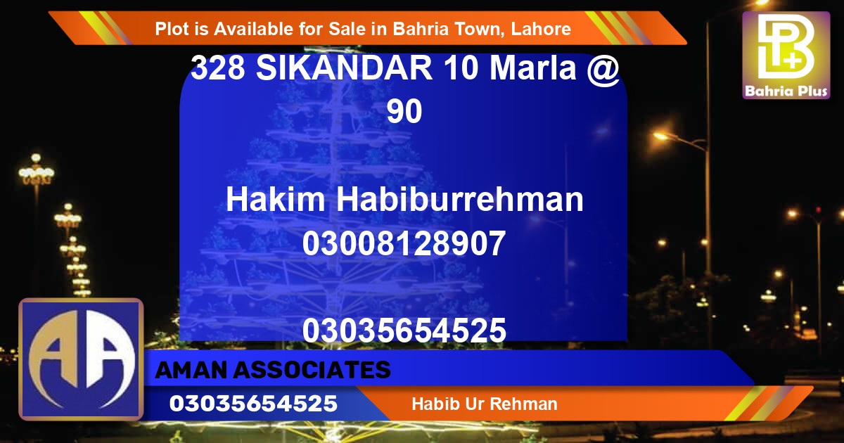 Residential Plot for Sale in Bahria Town, Lahore - (BP-90852)