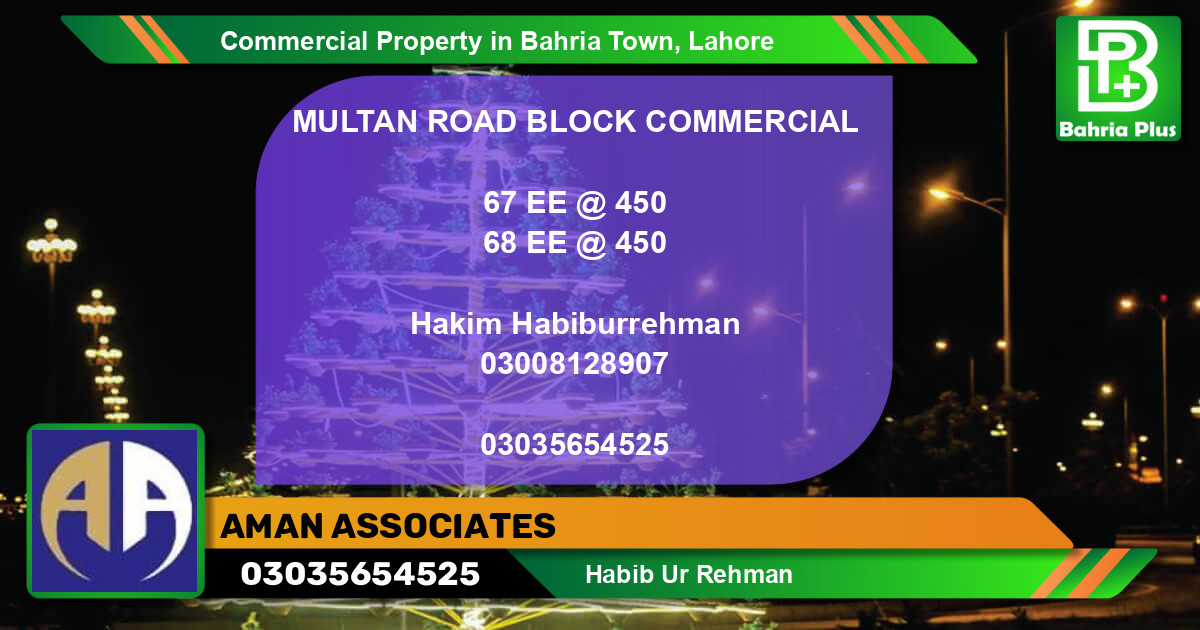 Commercial Property for Sale in Bahria Town, Lahore - (BP-90858)