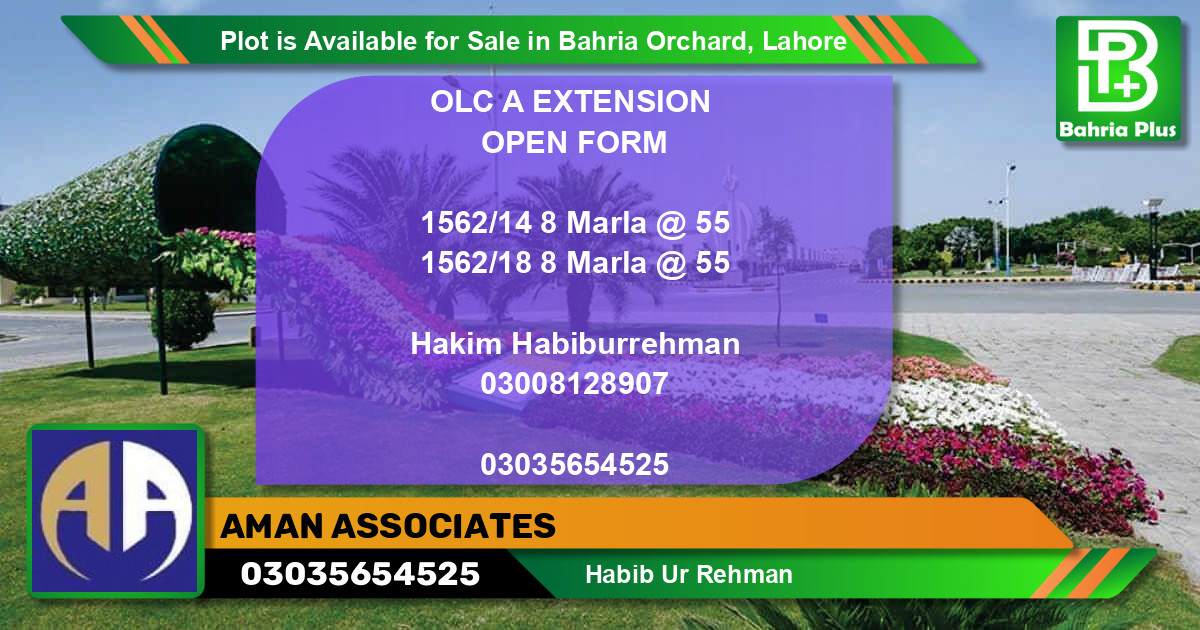 Residential Plot for Sale in Bahria Orchard, Lahore - (BP-90860)