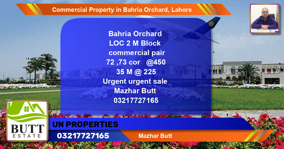 Commercial Property for Sale in Bahria Orchard, Lahore - (BP-90915)