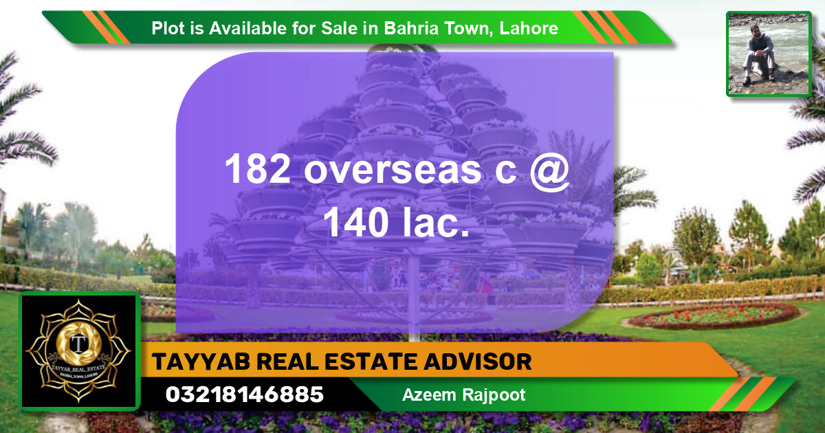 Residential Plot for Sale in Bahria Town, Lahore - (BP-91097)