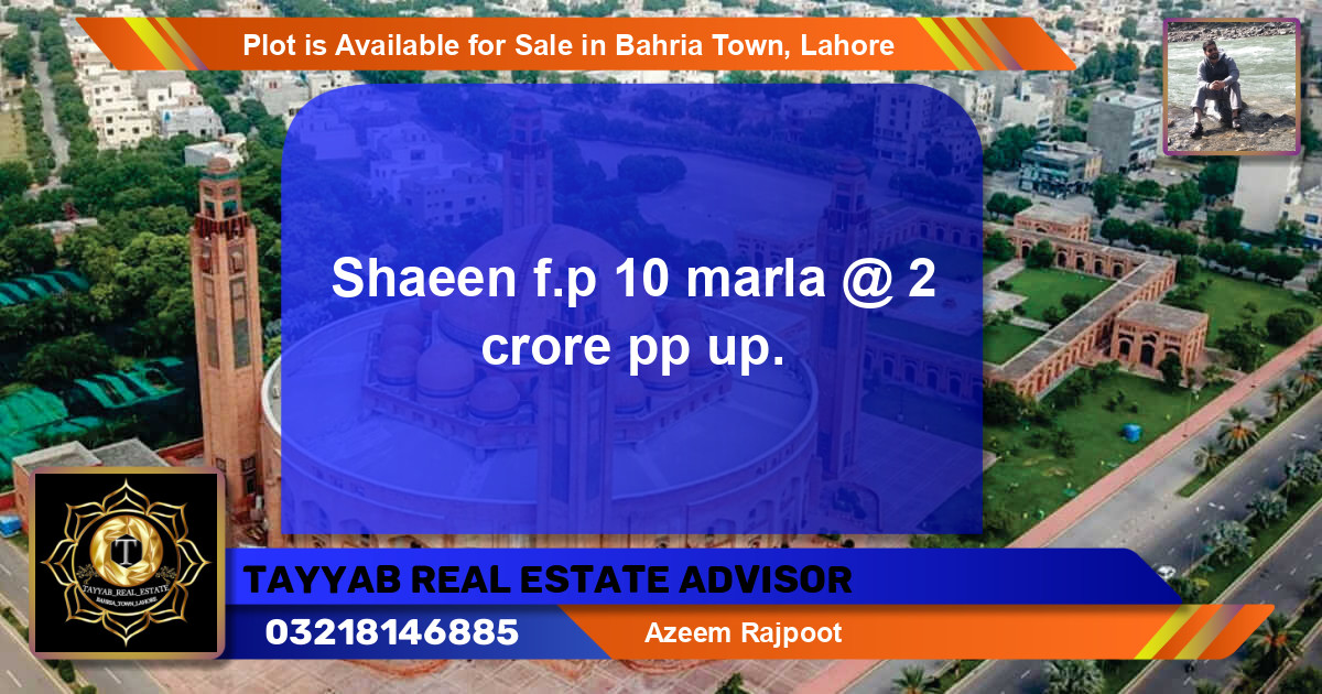 Residential Plot for Sale in Bahria Town, Lahore - (BP-91098)