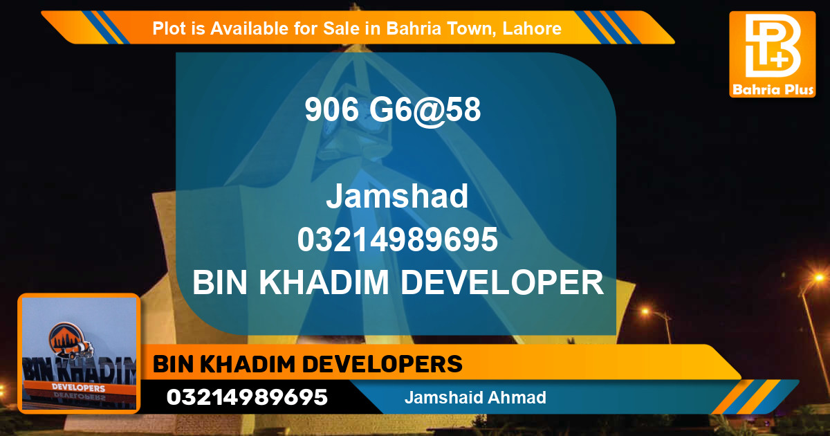 Residential Plot for Sale in Bahria Town, Lahore - (BP-91114)