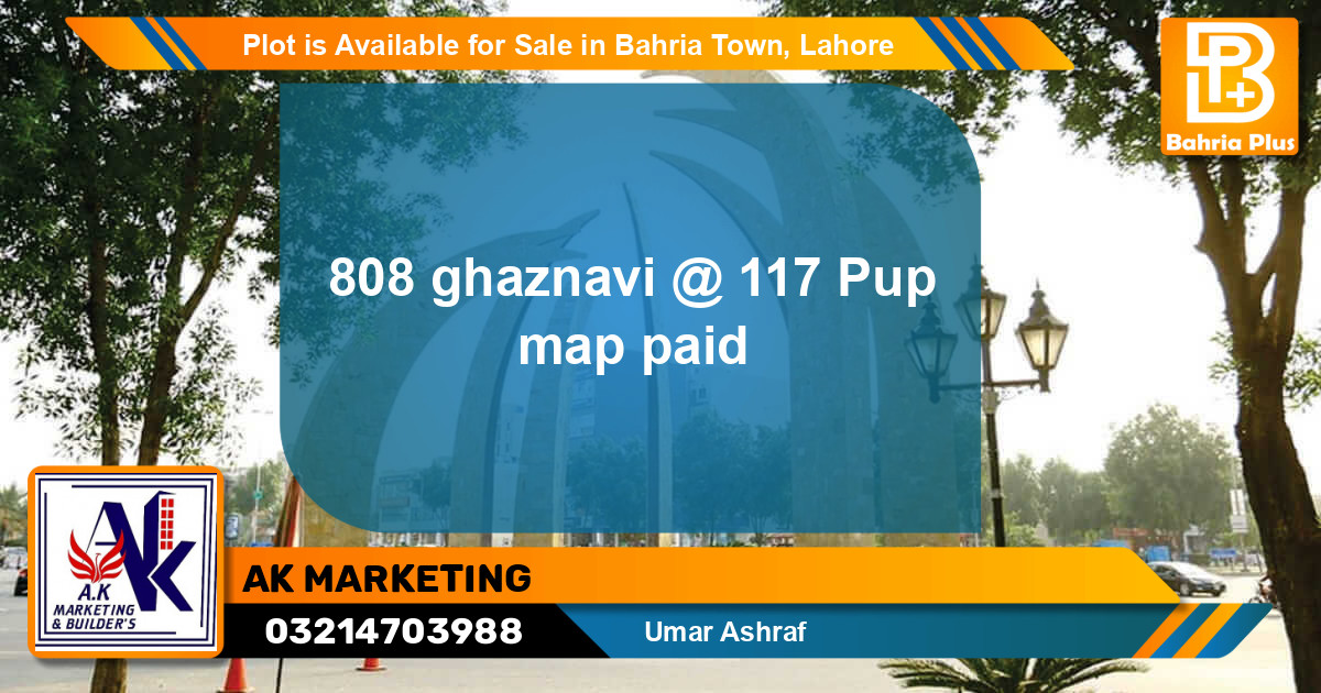 Residential Plot for Sale in Bahria Town, Lahore - (BP-91124)