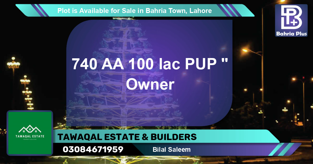 Residential Plot for Sale in Bahria Town, Lahore - (BP-91132)