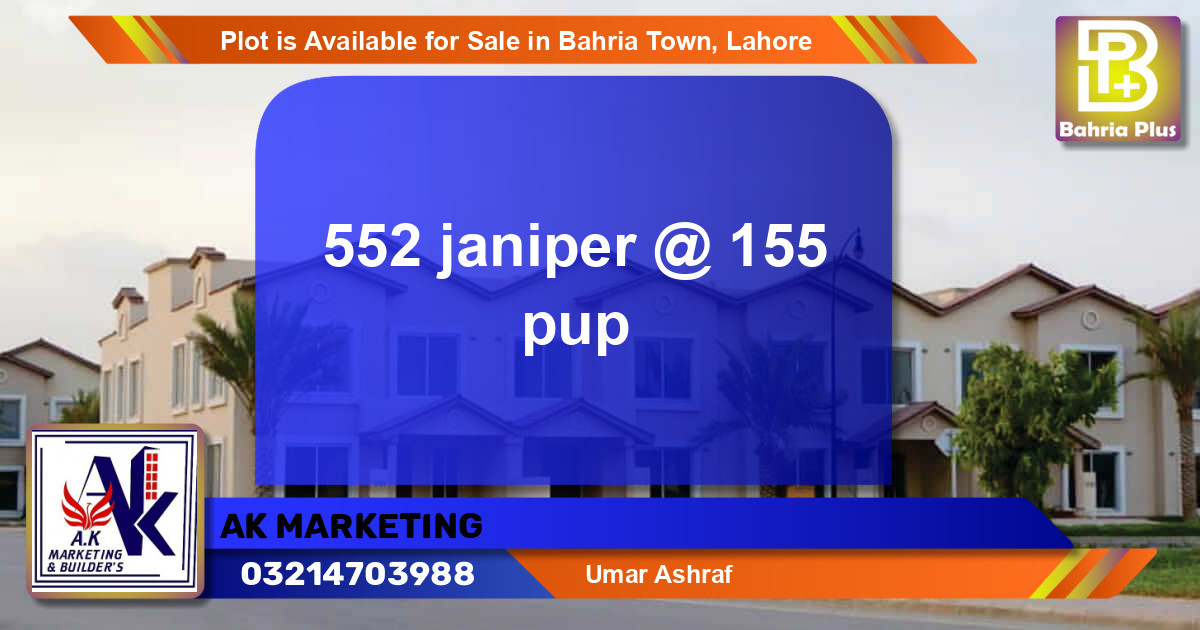 Residential Plot for Sale in Bahria Town, Lahore - (BP-91187)