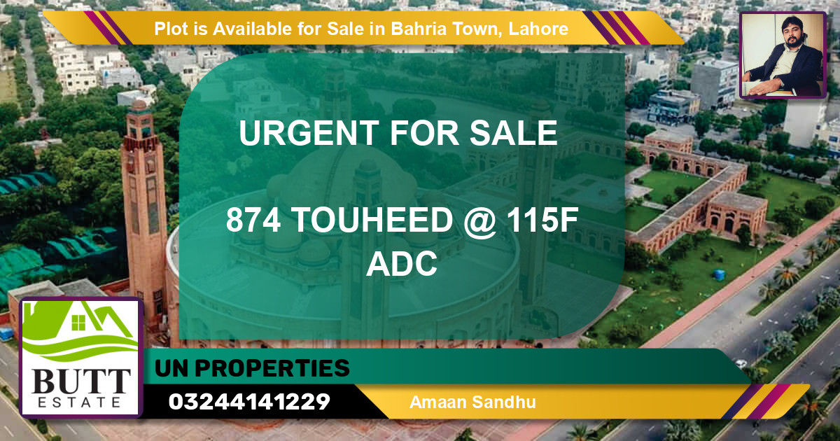 Residential Plot for Sale in Bahria Town, Lahore - (BP-91201)