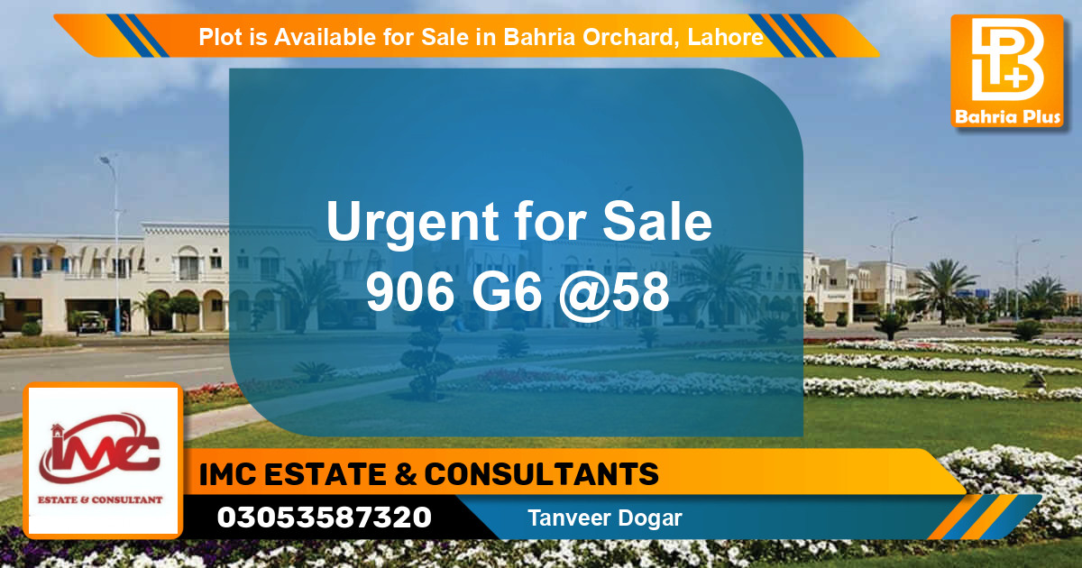 Residential Plot for Sale in Bahria Orchard, Lahore - (BP-91252)