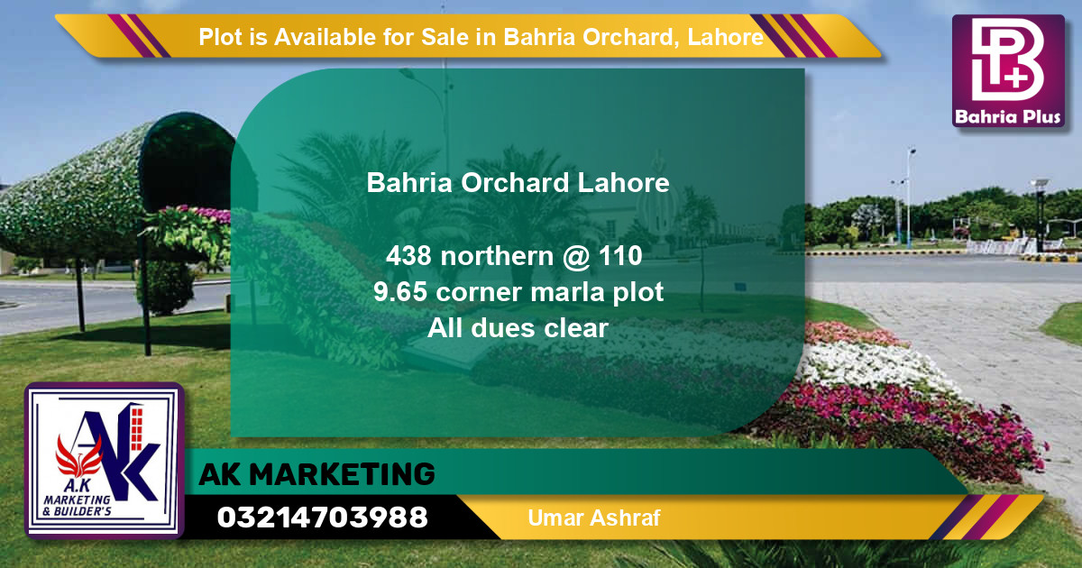 Residential Plot for Sale in Bahria Orchard, Lahore - (BP-91255)