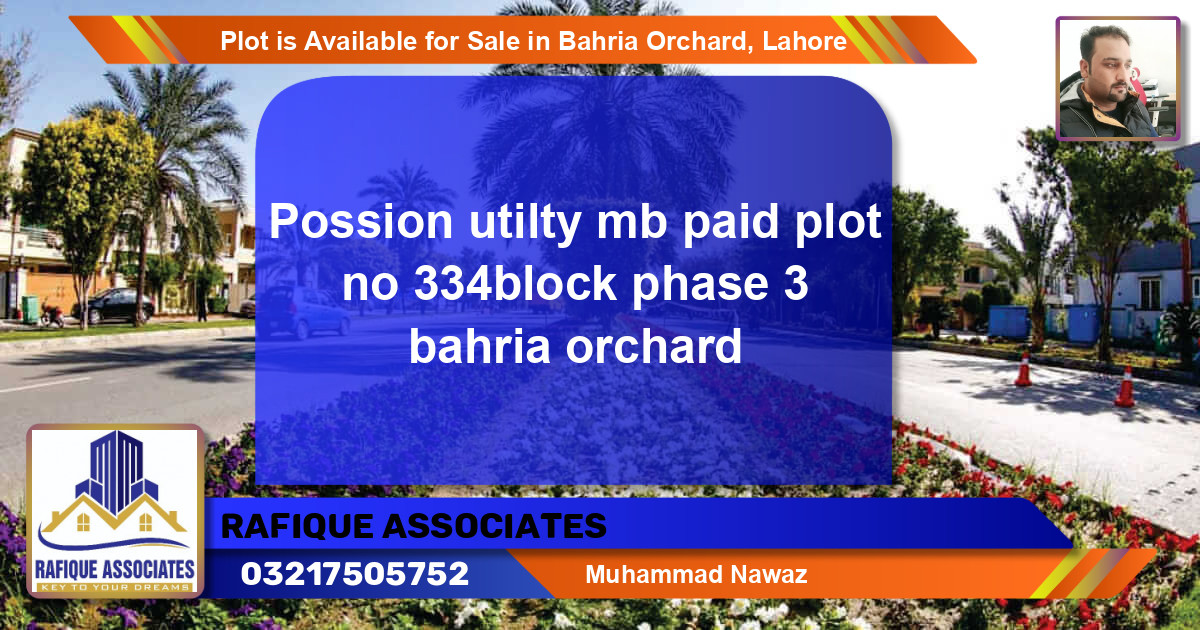 Residential Plot for Sale in Phase 3 -  Bahria Orchard, Lahore - (BP-91269)