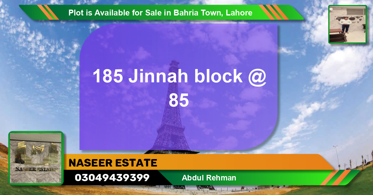 Residential Plot for Sale in Bahria Town, Lahore - (BP-91371)