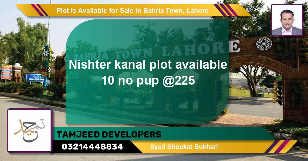 Residential Plot for Sale in Bahria Town, Lahore - (BP-91395)