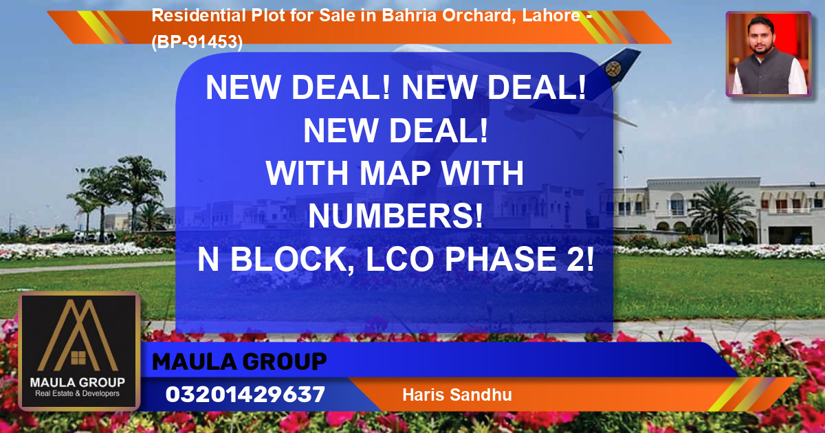 Residential Plot for Sale in Bahria Orchard, Lahore - (BP-91453)