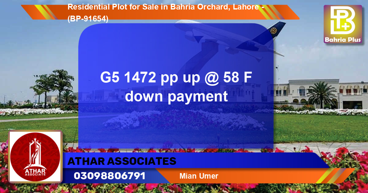 Residential Plot for Sale in Bahria Orchard, Lahore - (BP-91654)
