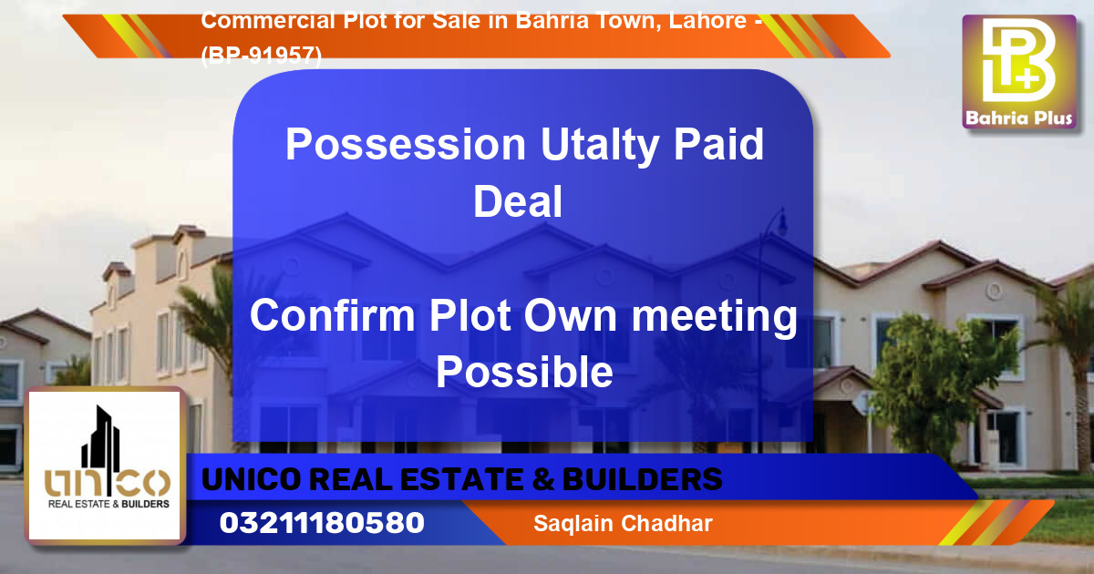 Commercial Plot for Sale in Bahria Town, Lahore - (BP-91957)