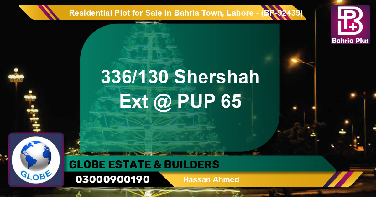 Residential Plot for Sale in Bahria Town, Lahore - (BP-92439)