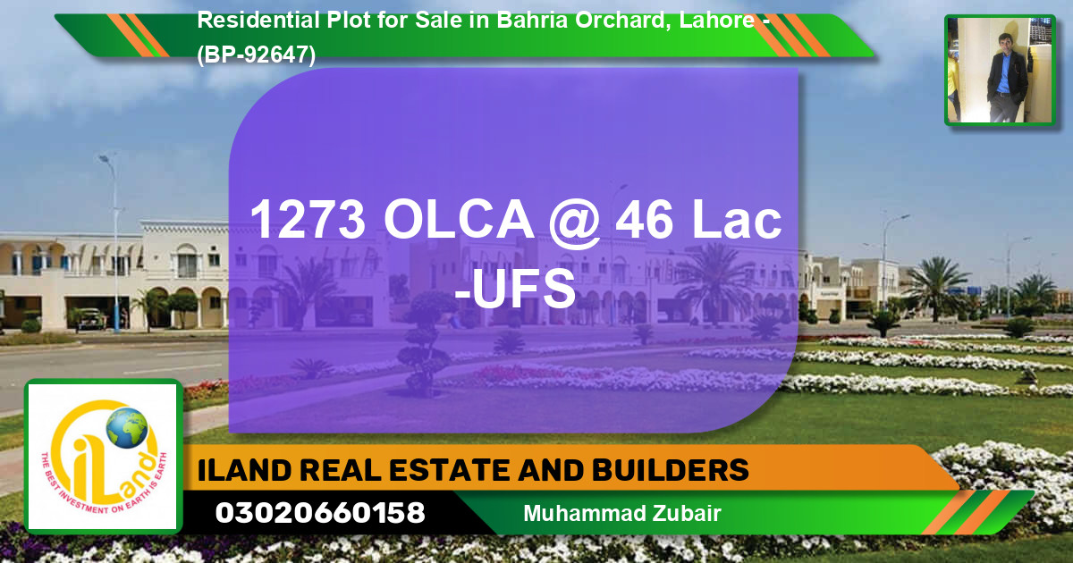 Residential Plot for Sale in Bahria Orchard, Lahore - (BP-92647)
