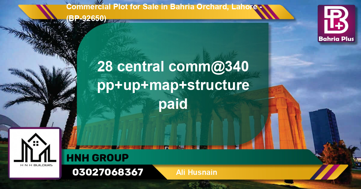 Commercial Plot for Sale in Bahria Orchard, Lahore - (BP-92650)