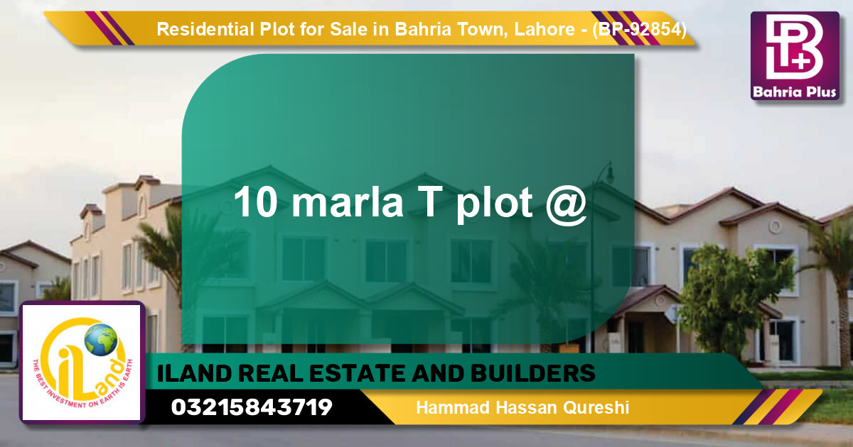 Residential Plot for Sale in Bahria Town, Lahore - (BP-92854)