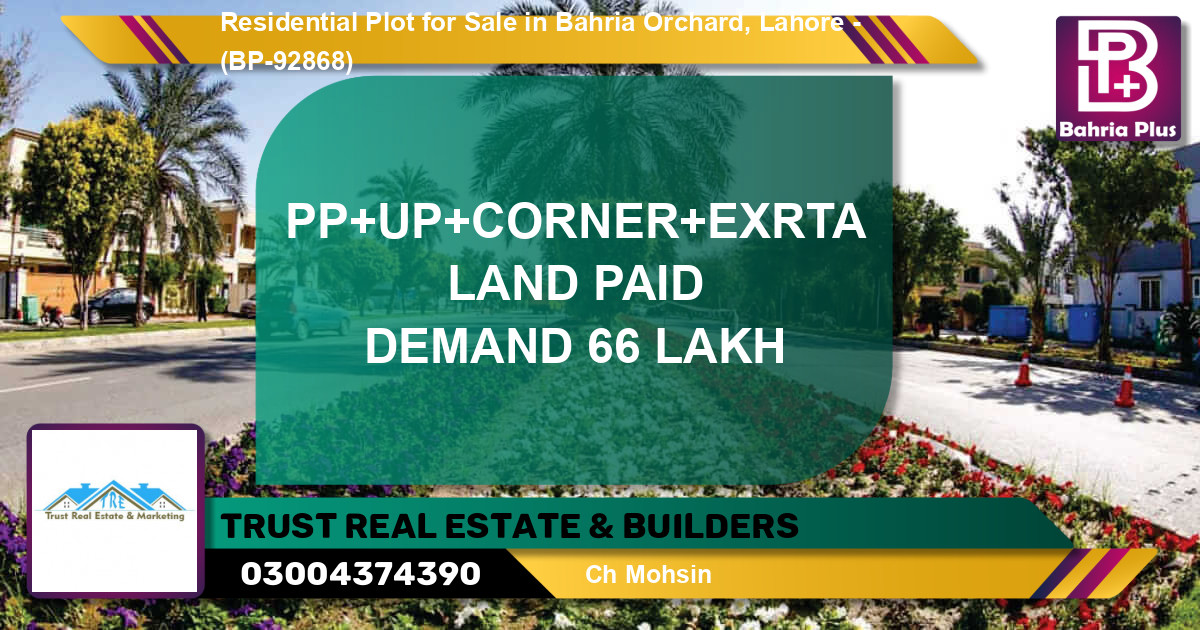 Residential Plot for Sale in Bahria Orchard, Lahore - (BP-92868)