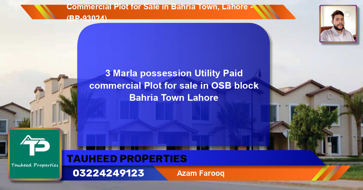 Commercial Plot for Sale in Bahria Town, Lahore - (BP-93024)