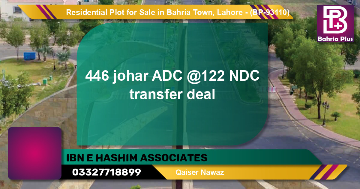 Residential Plot for Sale in Bahria Town, Lahore - (BP-93110)