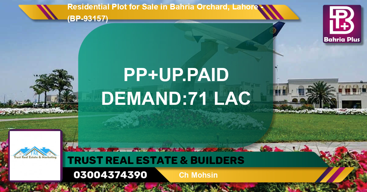 Residential Plot for Sale in Bahria Orchard, Lahore - (BP-93157)