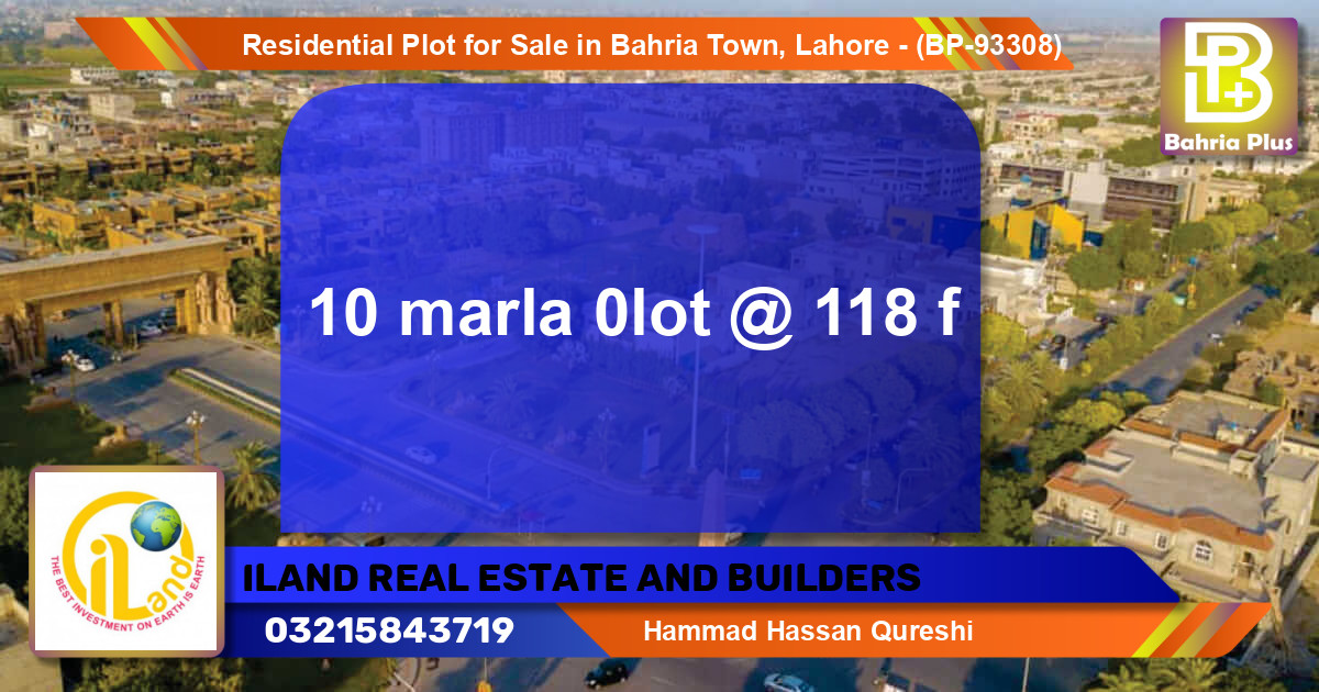 Residential Plot for Sale in Bahria Town, Lahore - (BP-93308)