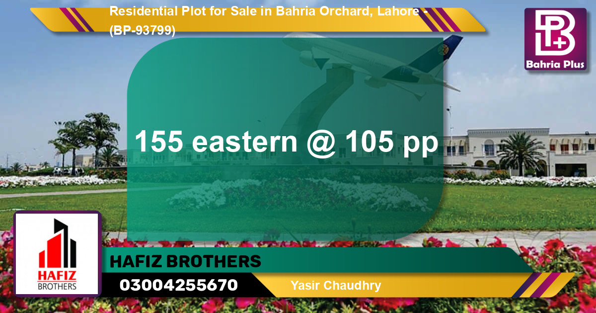 Residential Plot for Sale in Bahria Orchard, Lahore - (BP-93799)