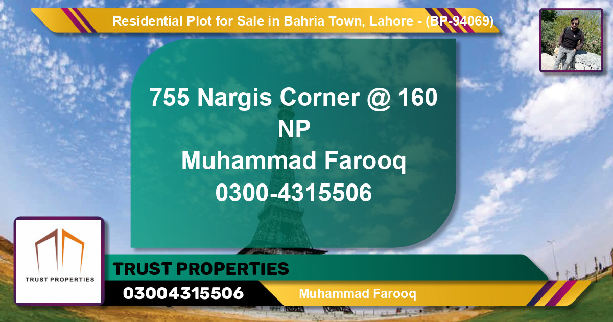Residential Plot for Sale in Bahria Town, Lahore - (BP-94069)