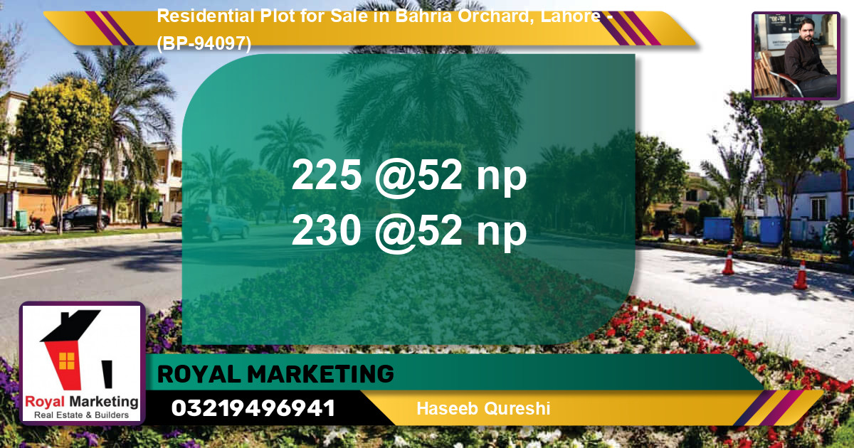 Residential Plot for Sale in Bahria Orchard, Lahore - (BP-94097)