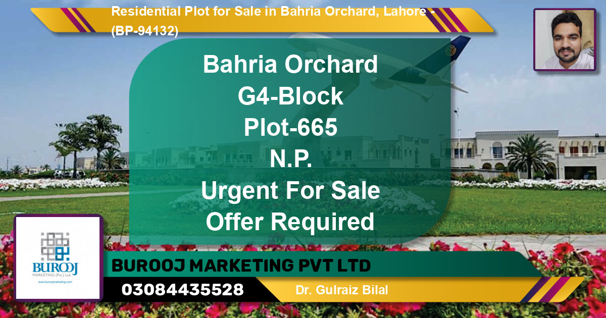 Residential Plot for Sale in Bahria Orchard, Lahore - (BP-94132)