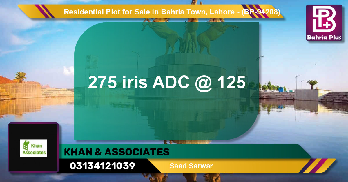 Residential Plot for Sale in Bahria Town, Lahore - (BP-94208)