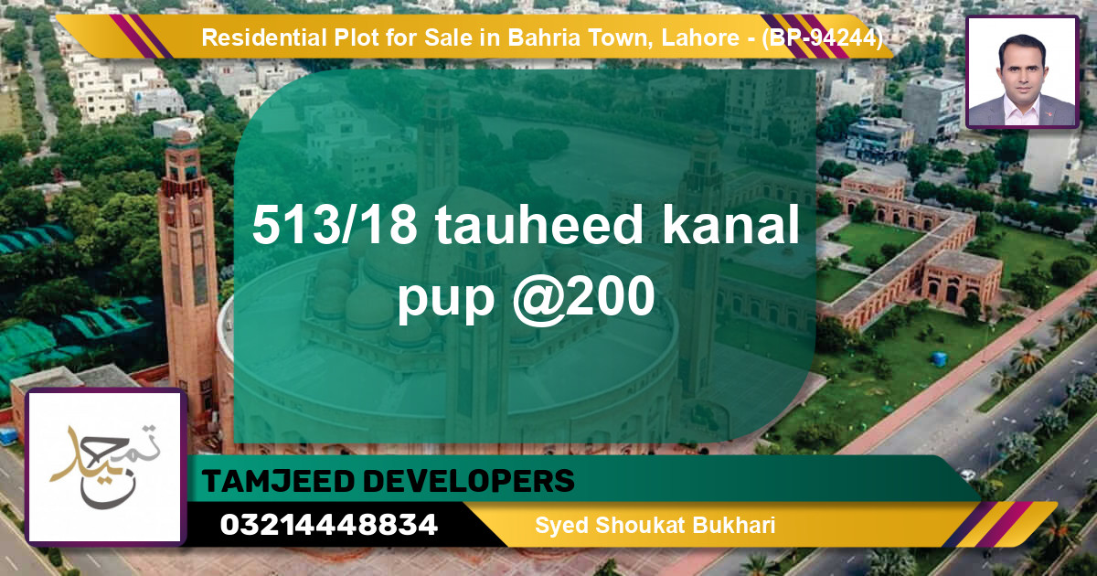 Residential Plot for Sale in Bahria Town, Lahore - (BP-94244)
