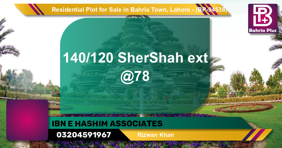 Residential Plot for Sale in Bahria Town, Lahore - (BP-94538)