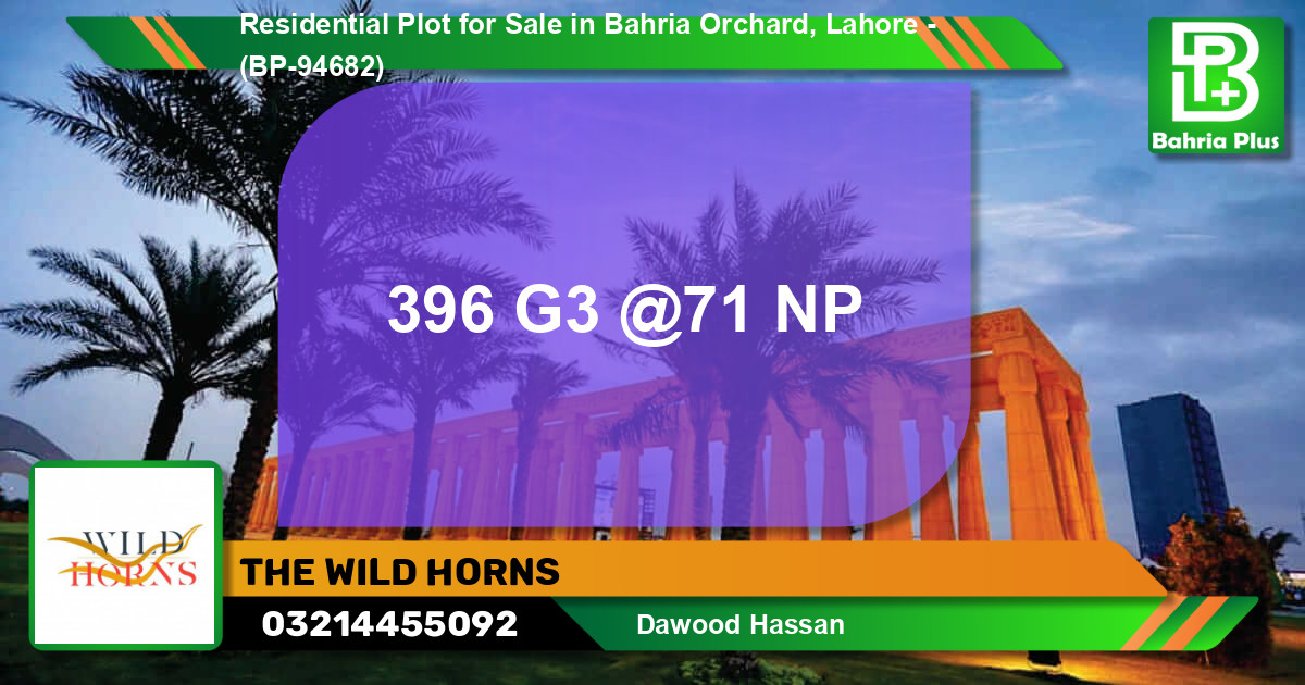 Residential Plot for Sale in Bahria Orchard, Lahore - (BP-94682)