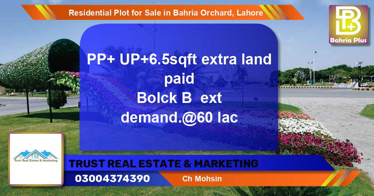 Residential Plot for Sale in Bahria Orchard, Lahore - (BP-94959)