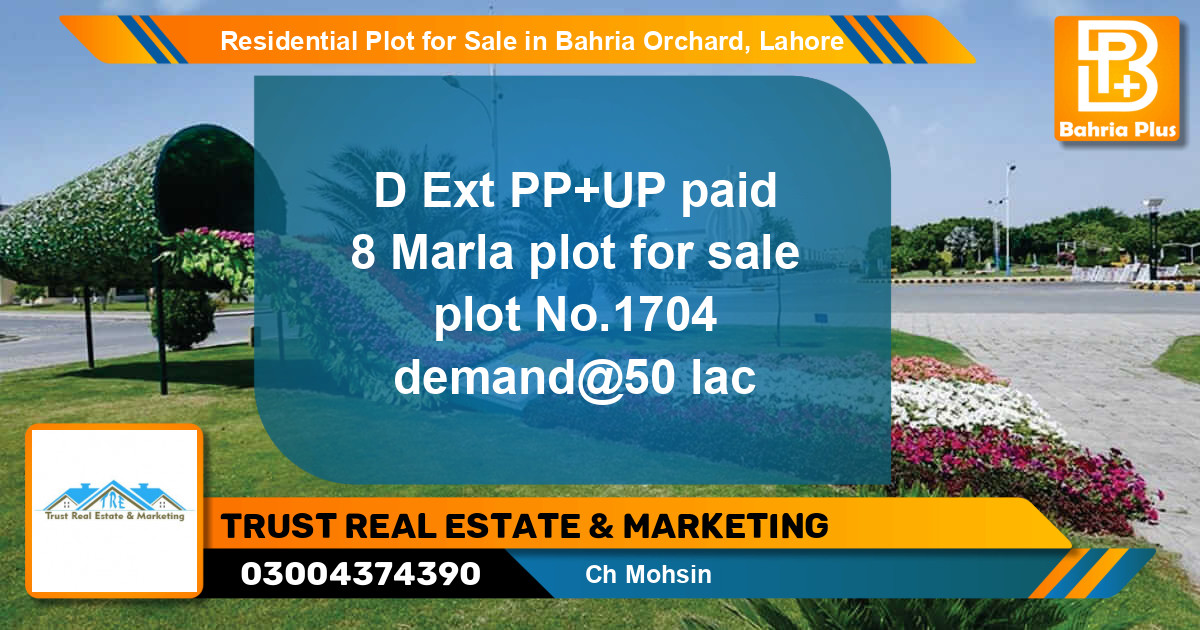 Residential Plot for Sale in Bahria Orchard, Lahore - (BP-95004)