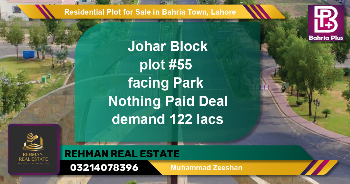 Residential Plot for Sale in Bahria Town, Lahore - (BP-95024)